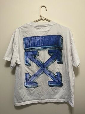 Off-White FW20 Blue Marker Arrows Oversized T-Shirt - XS